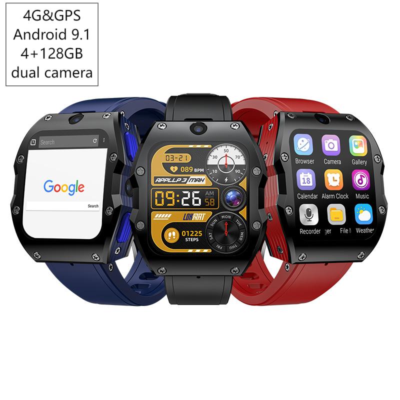 Watch Smartwatch Android - Smartwatch 4G Android 4+128GB GPS Podwójny