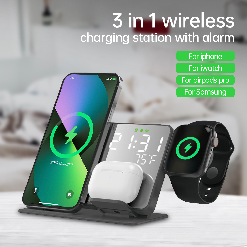 Smartwatch Watches Digital - Bezprzewodowa ładowarka 3 W 1 dla