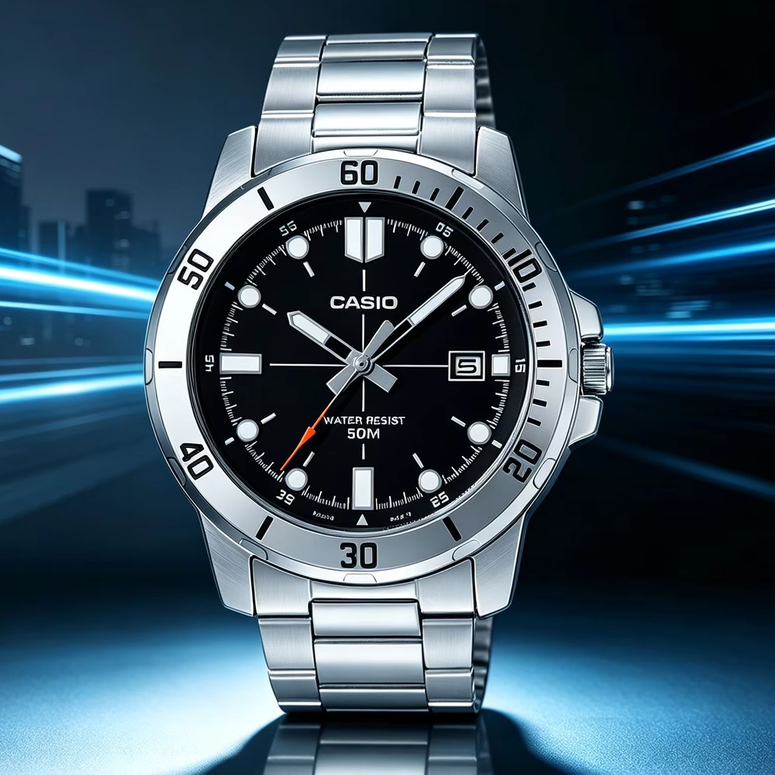 Casio Watches Smartwatch - Casio MTP‑VD01D Męski Zegarek Analogowy |