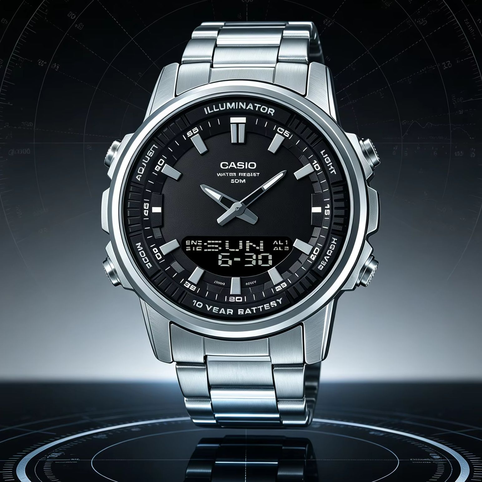 Casio Watches Smartwatch - Casio AMW‑880D | Męski zegarek ze