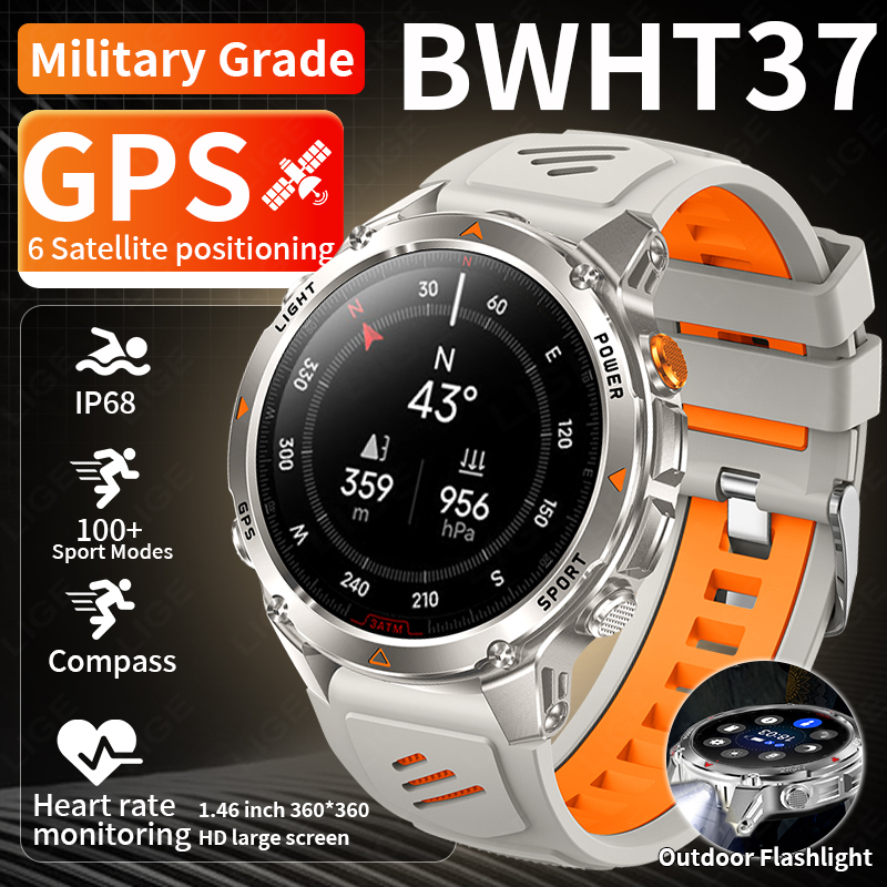 Watch Smartwatch - LIGE Wytrzymały Smartwatch z GPS, Latarką