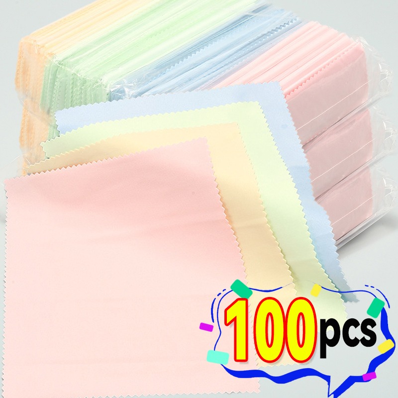 Watch Polishing Cloth - 10-100 sztuk srebrnych ściereczek do polerowania