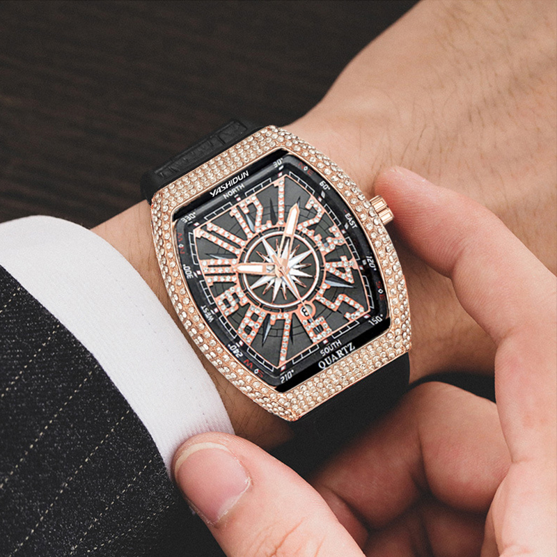 Smartwatch Trending Watches For Men - Nowy męski zegarek kwarcowy z diamentami,