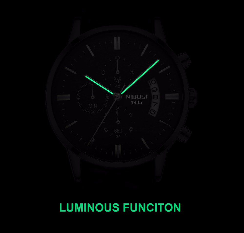 NIBOSI czarny zegarek kwarcowy – Smartwatch Watches For Men Brands recenzja i cena