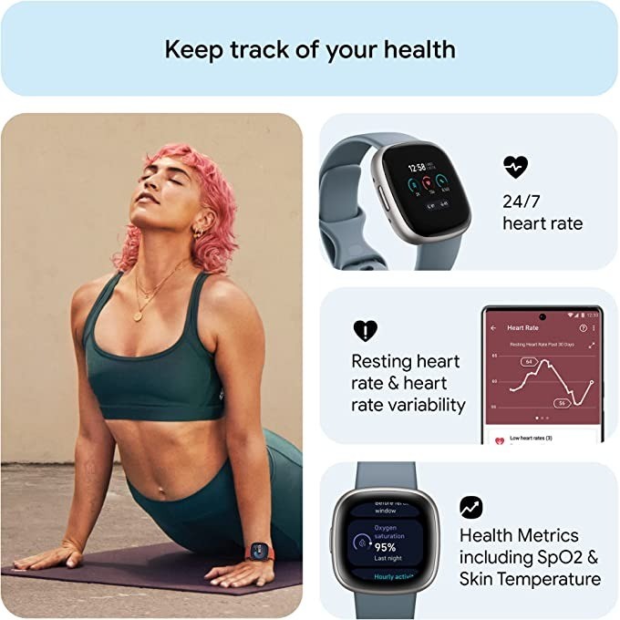 Inteligentny zegarek Fitbit Ve – Smartwatch Watches Digital recenzja i cena