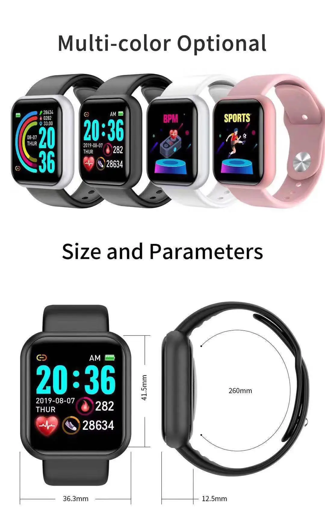 D20 Pro Smart Watch Men Y68 Sm – Smartwatch Watches Digital recenzja i cena