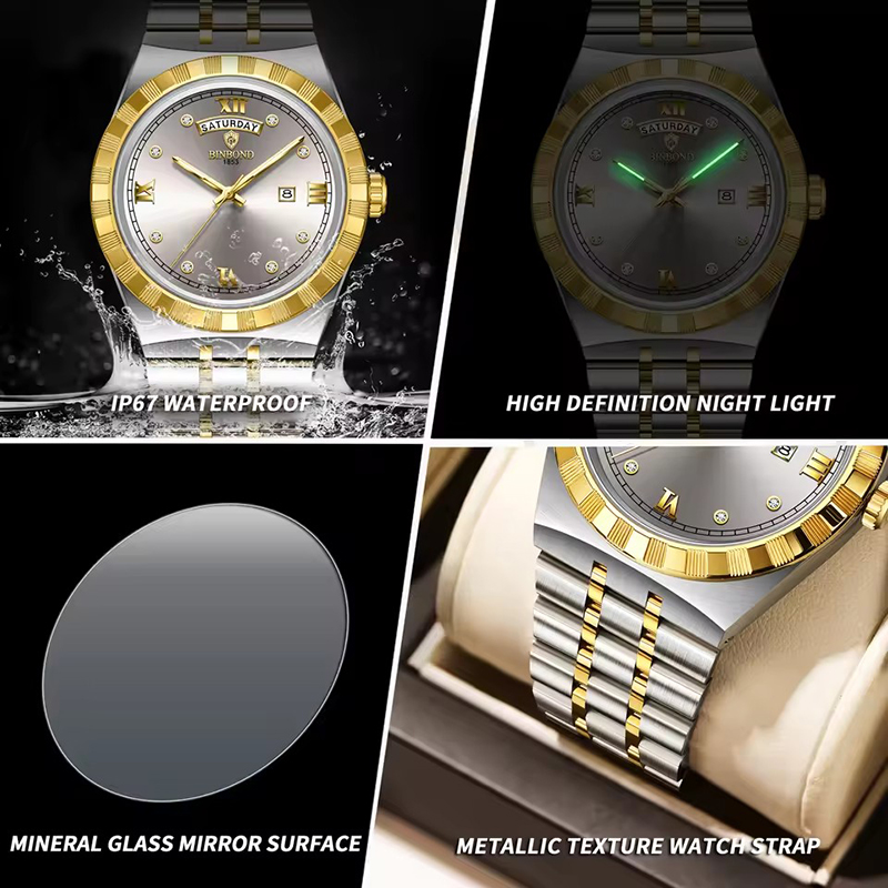 Zegarek męski BINBOND, modny,  – Smartwatch Trending Watches For Men recenzja i cena
