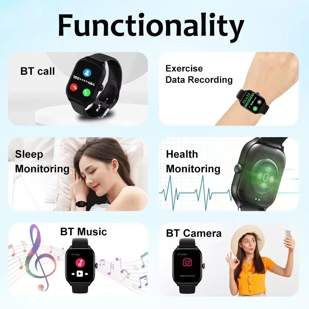 Inteligentny zegarek kompatybi – Smartwatch Square Watches For Men recenzja i cena