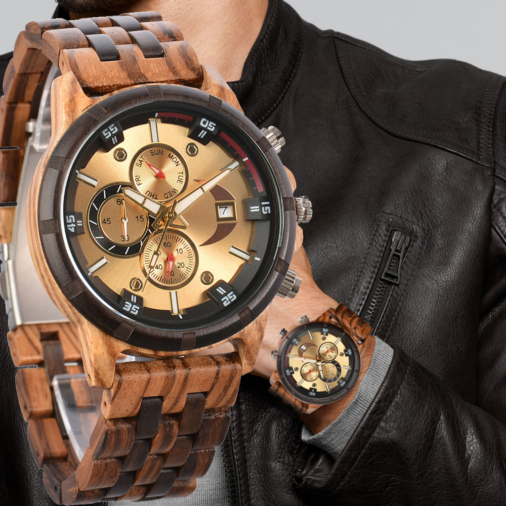 Zegarki męskie Drewniany pasek – Smartwatch Watches For Men Brands recenzja i cena
