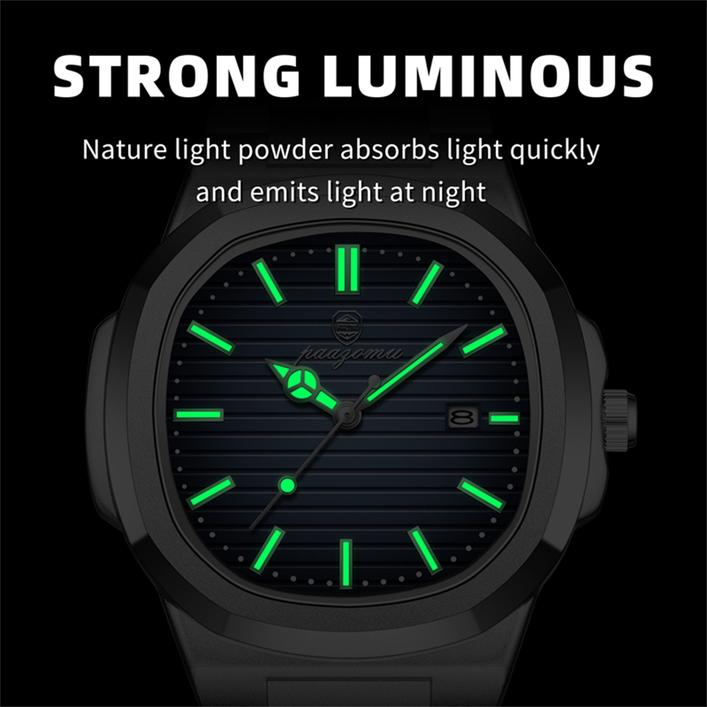 PAAZOMU Męski Zegarek Kwarcowy – Smartwatch Square Watches For Men recenzja i cena