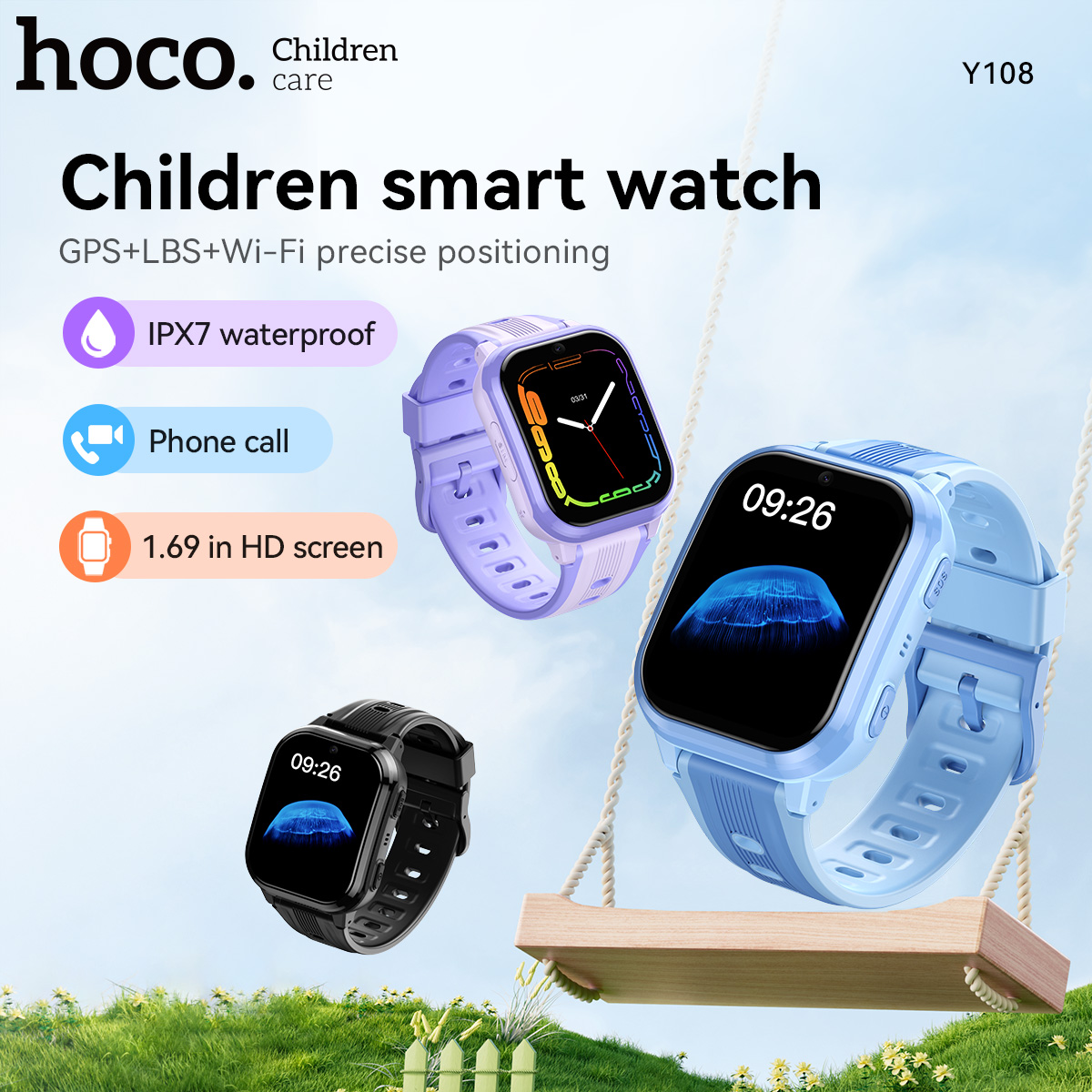 HOCO Y108 1.69-calowy zakrzywi – Smartwatch Watches For Boys recenzja i cena