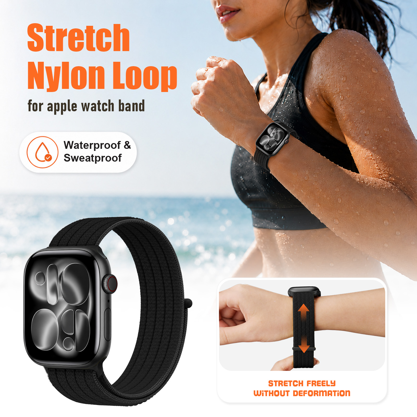 Nylonowy pasek z pętelką do ze – Smartwatch Iphone Watches For Women recenzja i cena